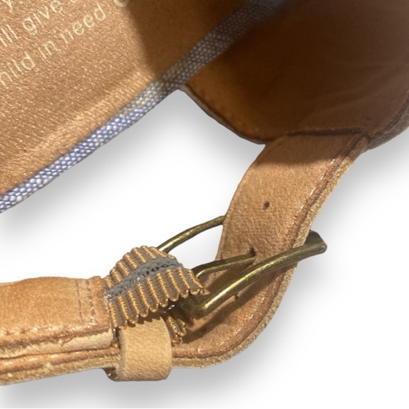 NWOT - TOMS | Poppy Chambray Block Heel Sandal | Birch & Blue | Size 9 - Picture 9 of 14